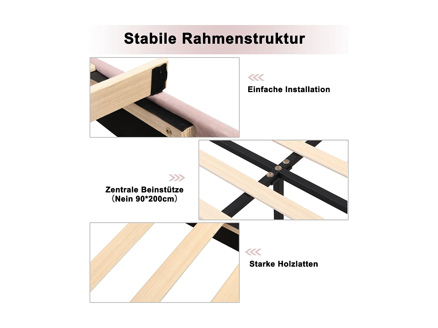 Letto singolo per adulti rivestito in velluto, con rete a doghe in legno, testiera regolabile a conchiglia, gambe in ferro dorato, 90x200cm rosa