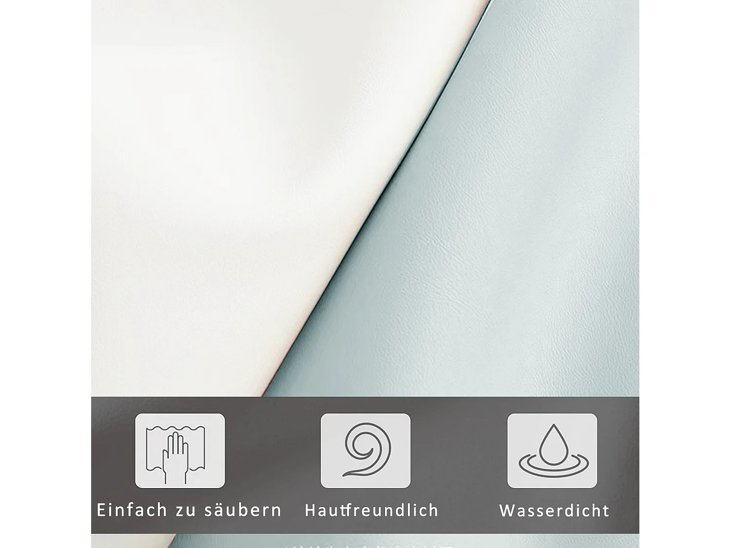 Volwassen bed 140x200cm, PU-lederen kinderbed, met lattenbodem, schattig hoofdbord, matras niet inbegrepen, lichtblauw