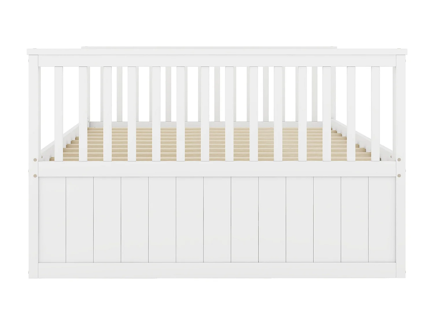 Lit gigogne 140x200cm+90x190cm, lit d'enfant Lit de jour en bois massif et MDF, avec 3 tiroirs, blanc