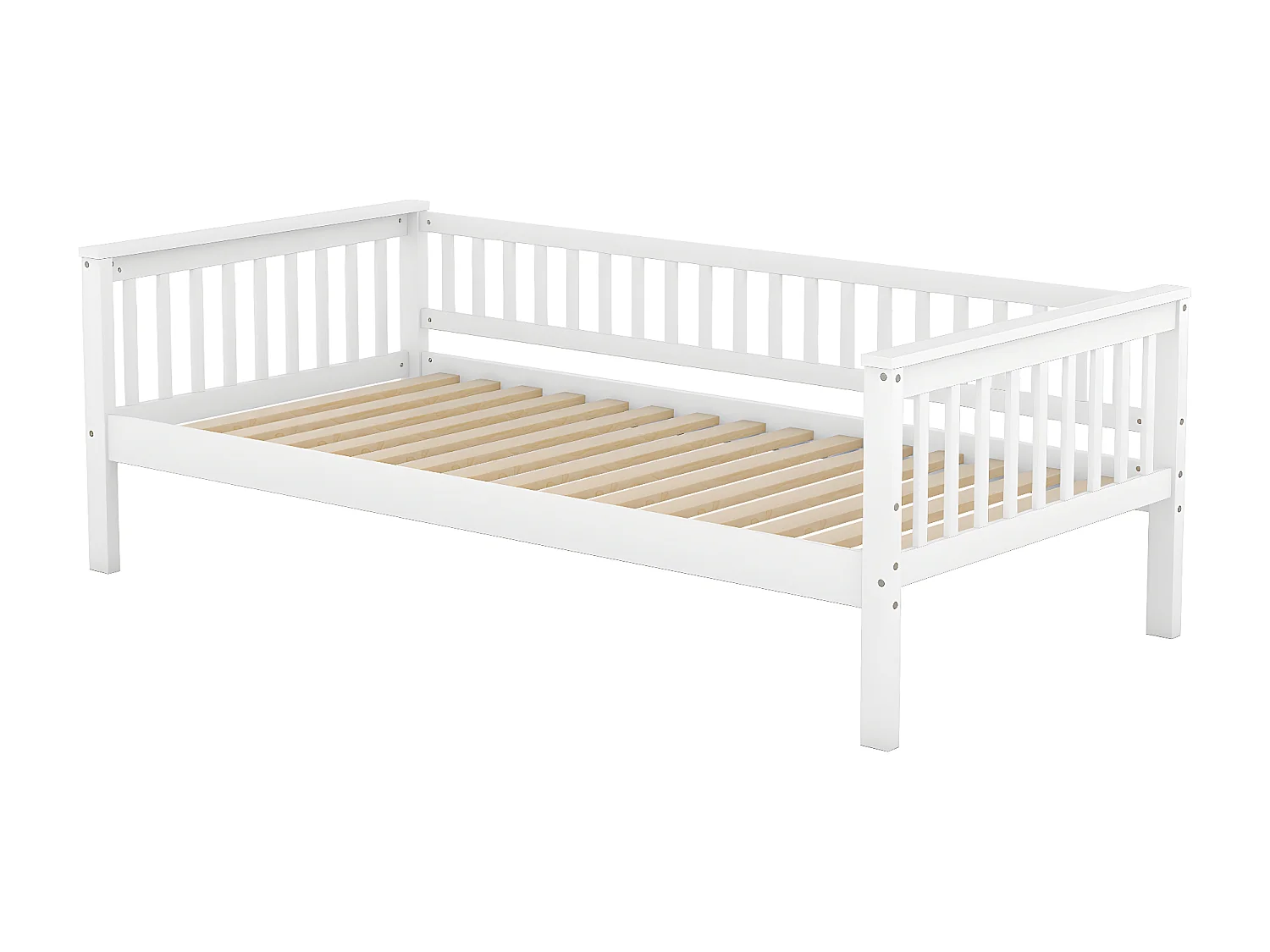 Lit superposé 90x200cm - lit d'enfant fonctionnel avec 2 tiroirs de rangement lit convertible pour 2 couchage - blanc