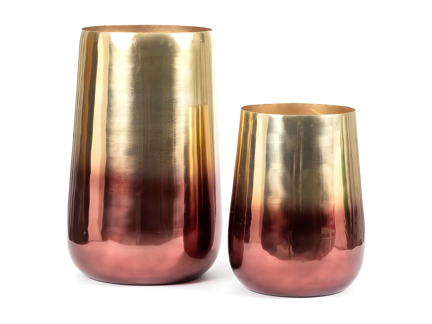 De Two Tone Plantenbak - Messing - XL