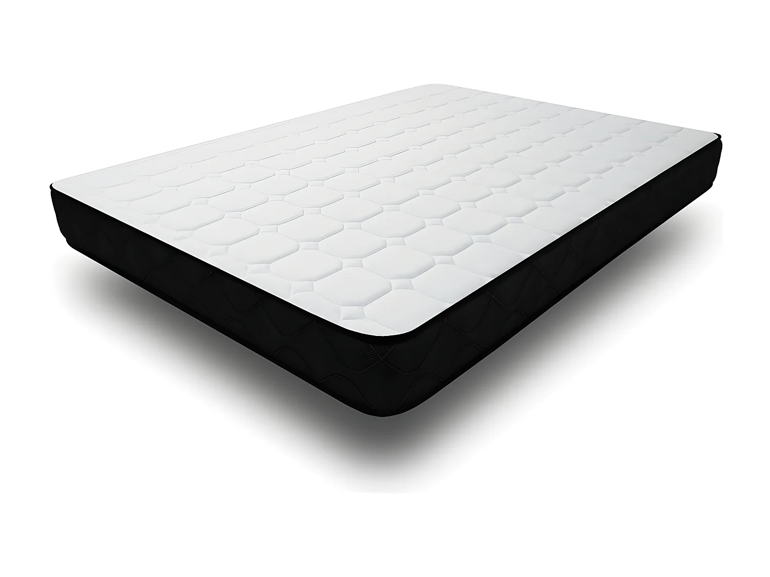 Ensemble Matelas mousse Memory - 140x200cm - accueil mémoire de forme - Sommier kit gris