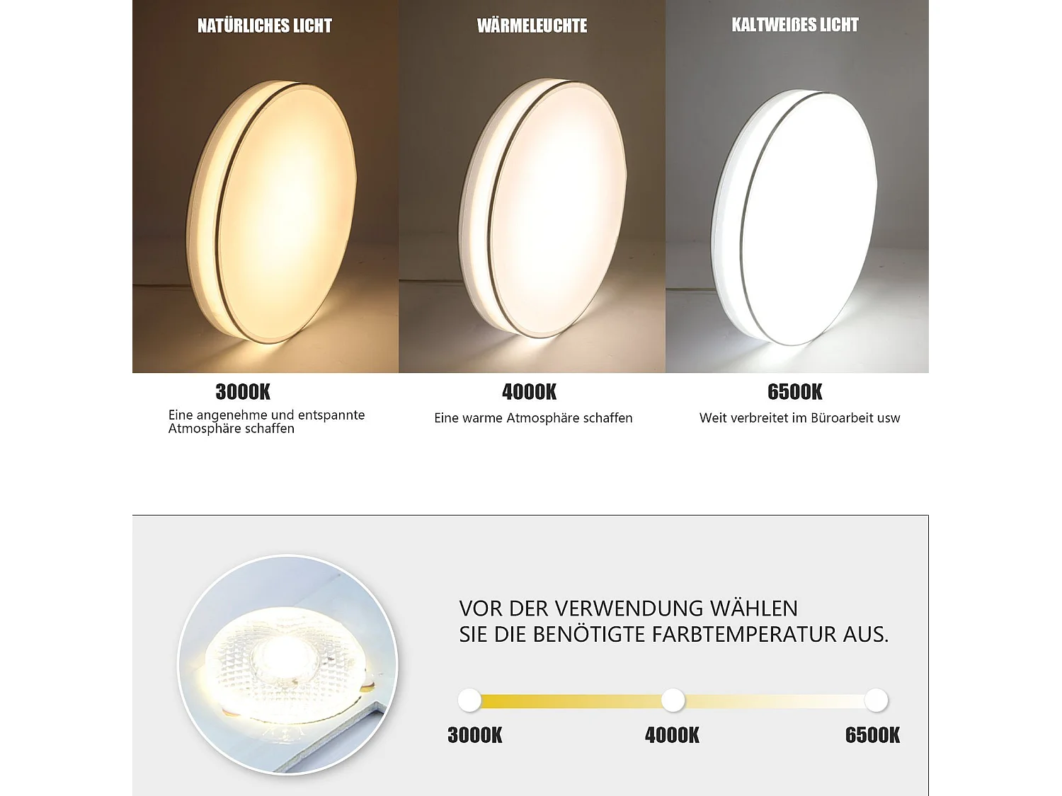 NETTLIFE Plafonnier LED 38CM Dimmable avec Télécommande Blanc Ronde Lampe de Plafond Tissu Moderne pour Salon Chambre Couloir Cuisine