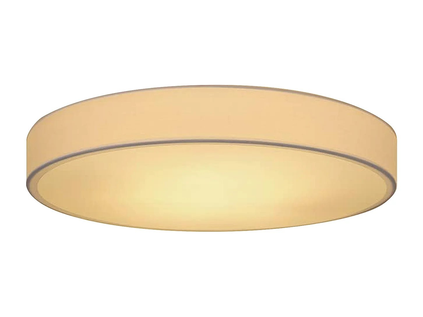 NETTLIFE Plafonnier LED 38CM Dimmable avec Télécommande Blanc Ronde Lampe de Plafond Tissu Moderne pour Salon Chambre Couloir Cuisine