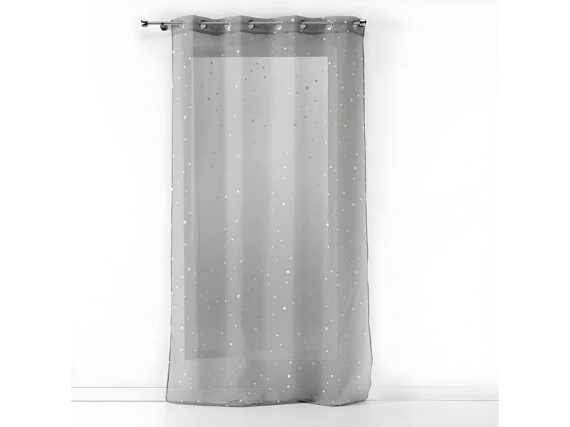 Rideau Voilage "Phosphorescent Fluo" 140x240cm Gris