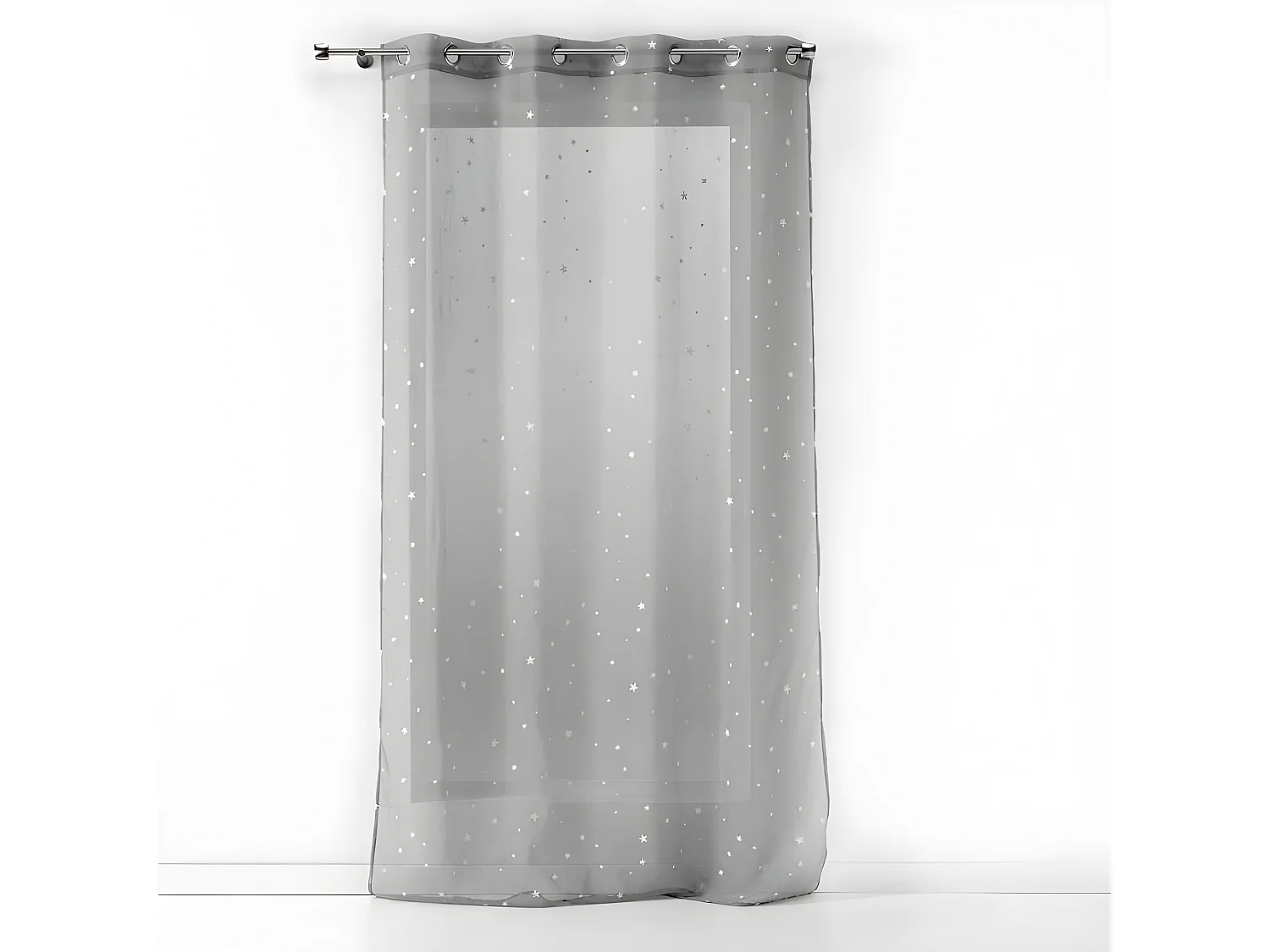 Rideau Voilage "Phosphorescent Fluo" 140x240cm Gris