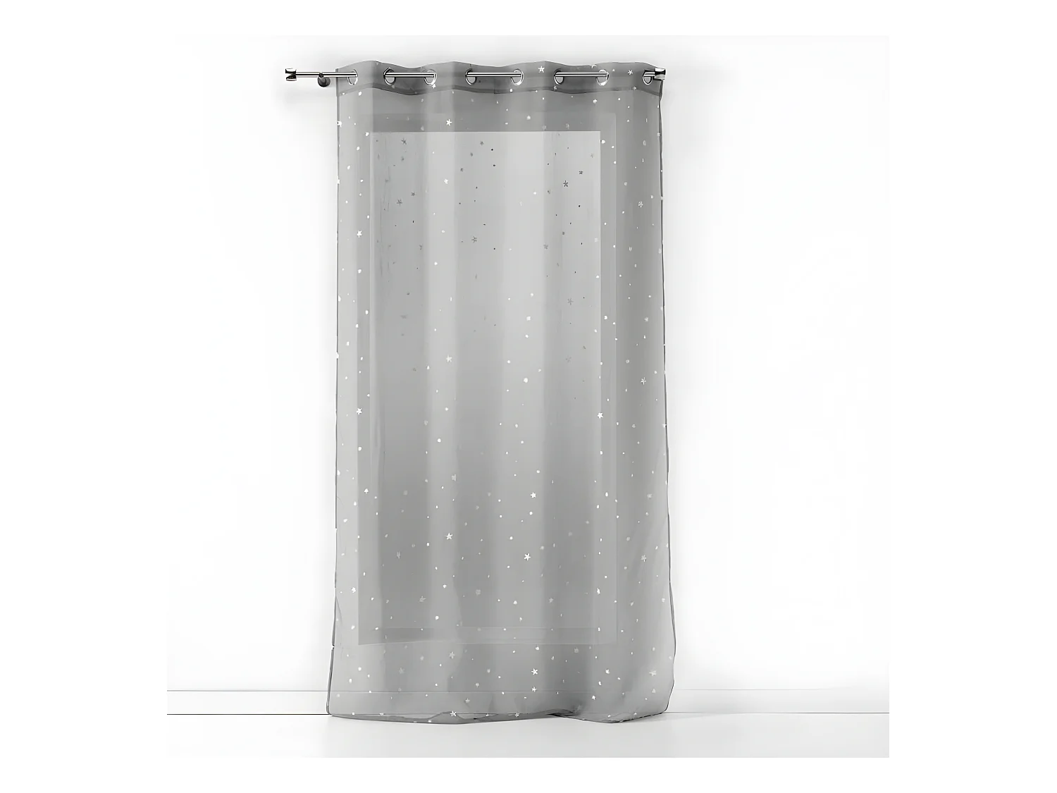 Rideau Voilage "Phosphorescent Fluo" 140x240cm Gris