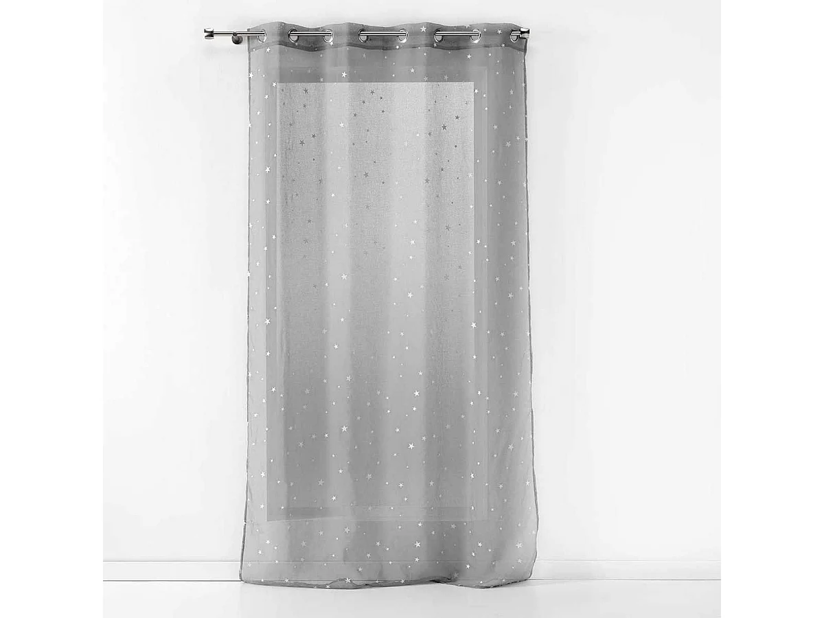 Rideau Voilage "Phosphorescent Fluo" 140x240cm Gris