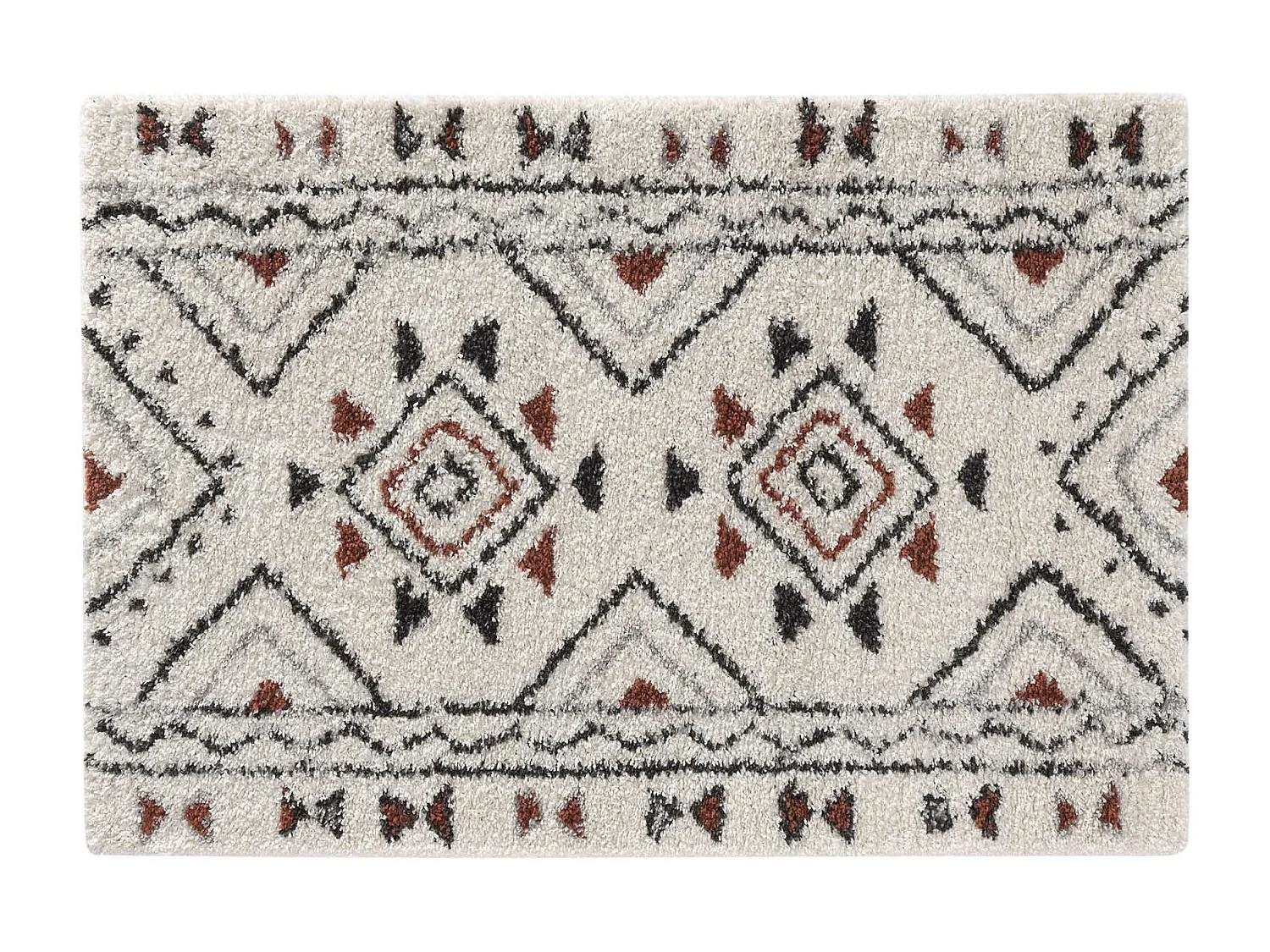 Tapis Déco à Motifs "Saharienne" 60x110cm Beige
