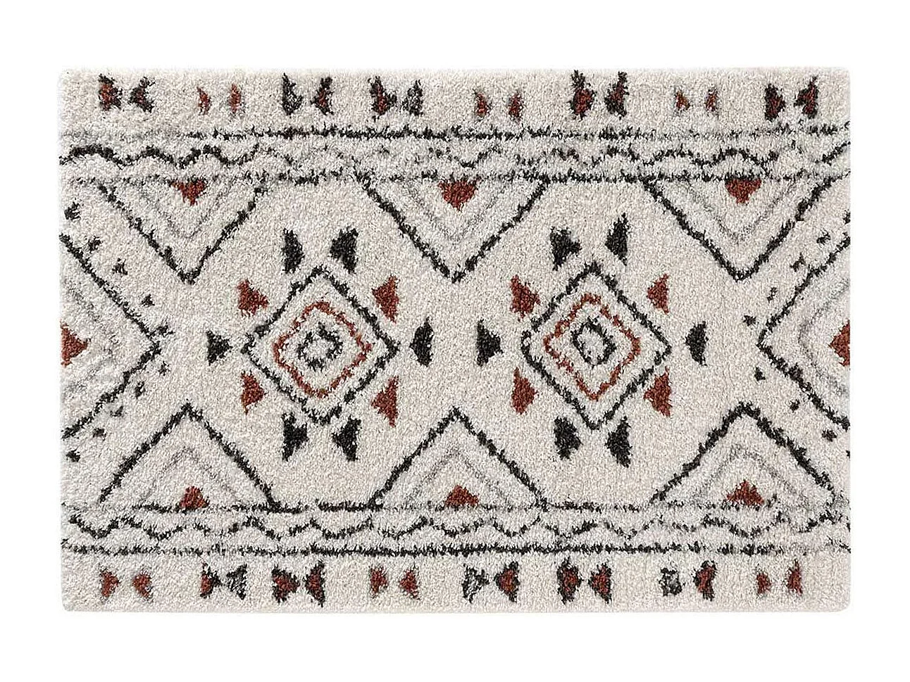 Tapis Déco à Motifs "Saharienne" 60x110cm Beige