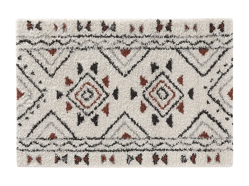 Tapis Déco à Motifs "Saharienne" 60x110cm Beige