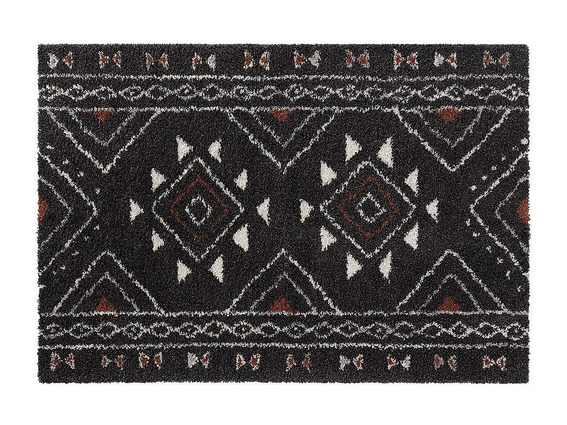 Tapis Déco à Motifs "Saharienne" 120x170cm Noir
