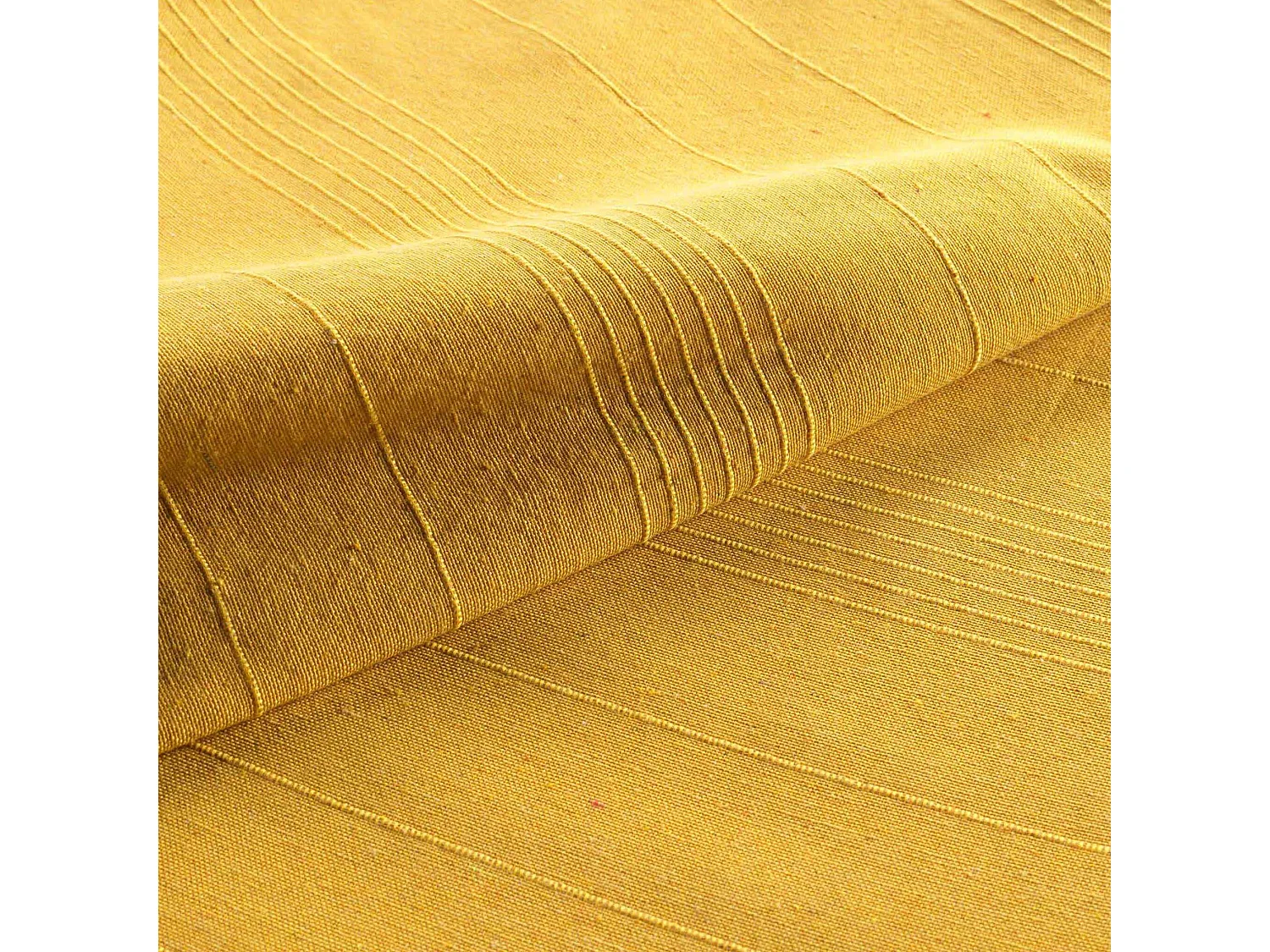 Plaid Uni en Coton "Lucile" 180x220cm Jaune