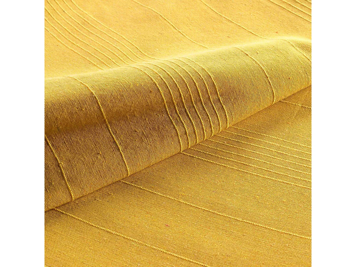 Plaid uni "Lucile" 180x220 cm in cotone-poliestere giallo, morbido e resistente, lavabile a mano