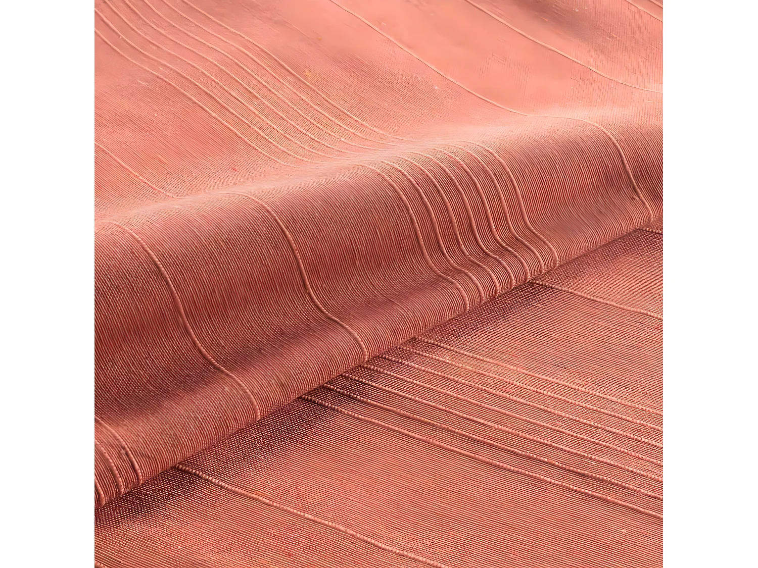 Plaid Uni en Coton "Lucile" 220x240cm Rose