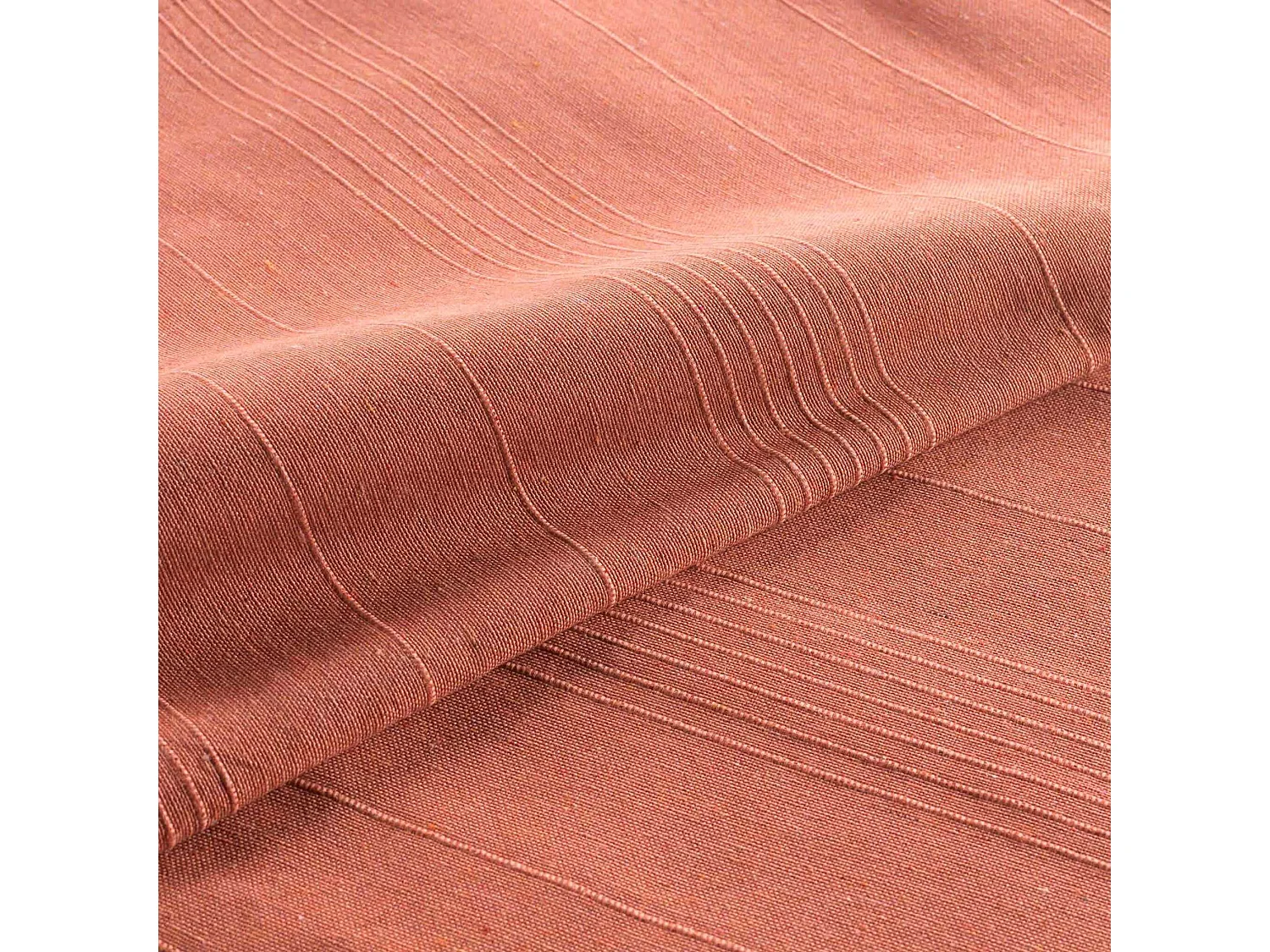 Plaid Uni en Coton "Lucile" 220x240cm Rose