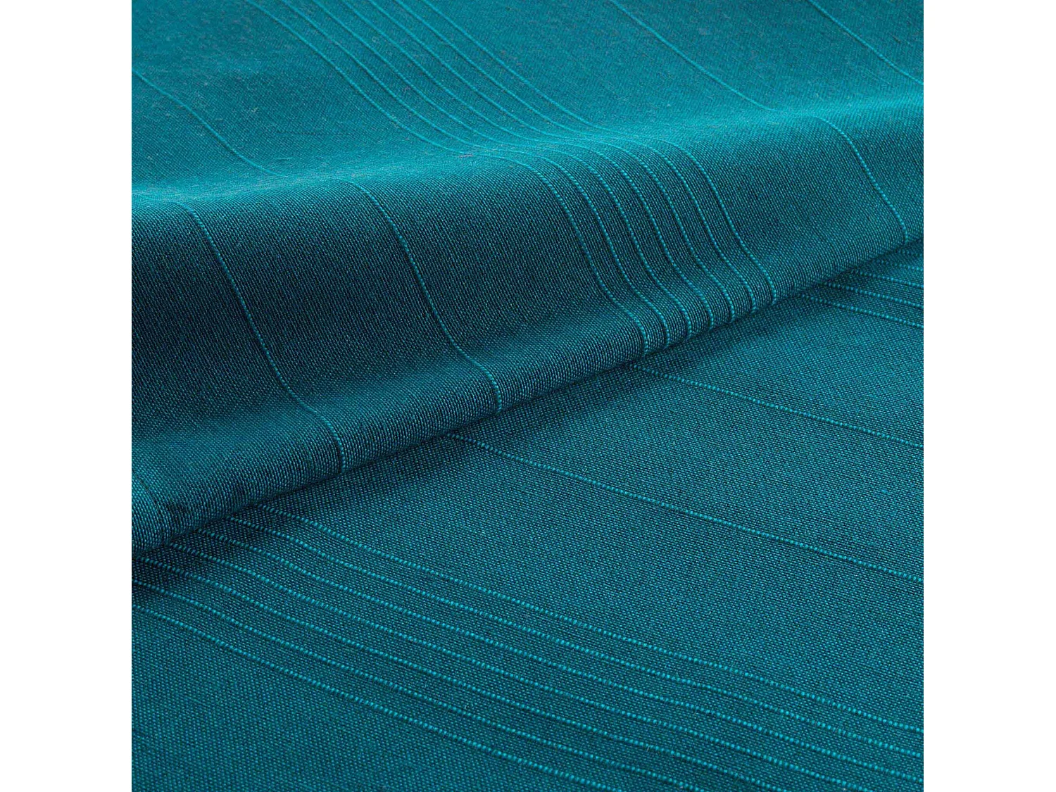 Plaid Uni en Coton "Lucile" 180x220cm Bleu