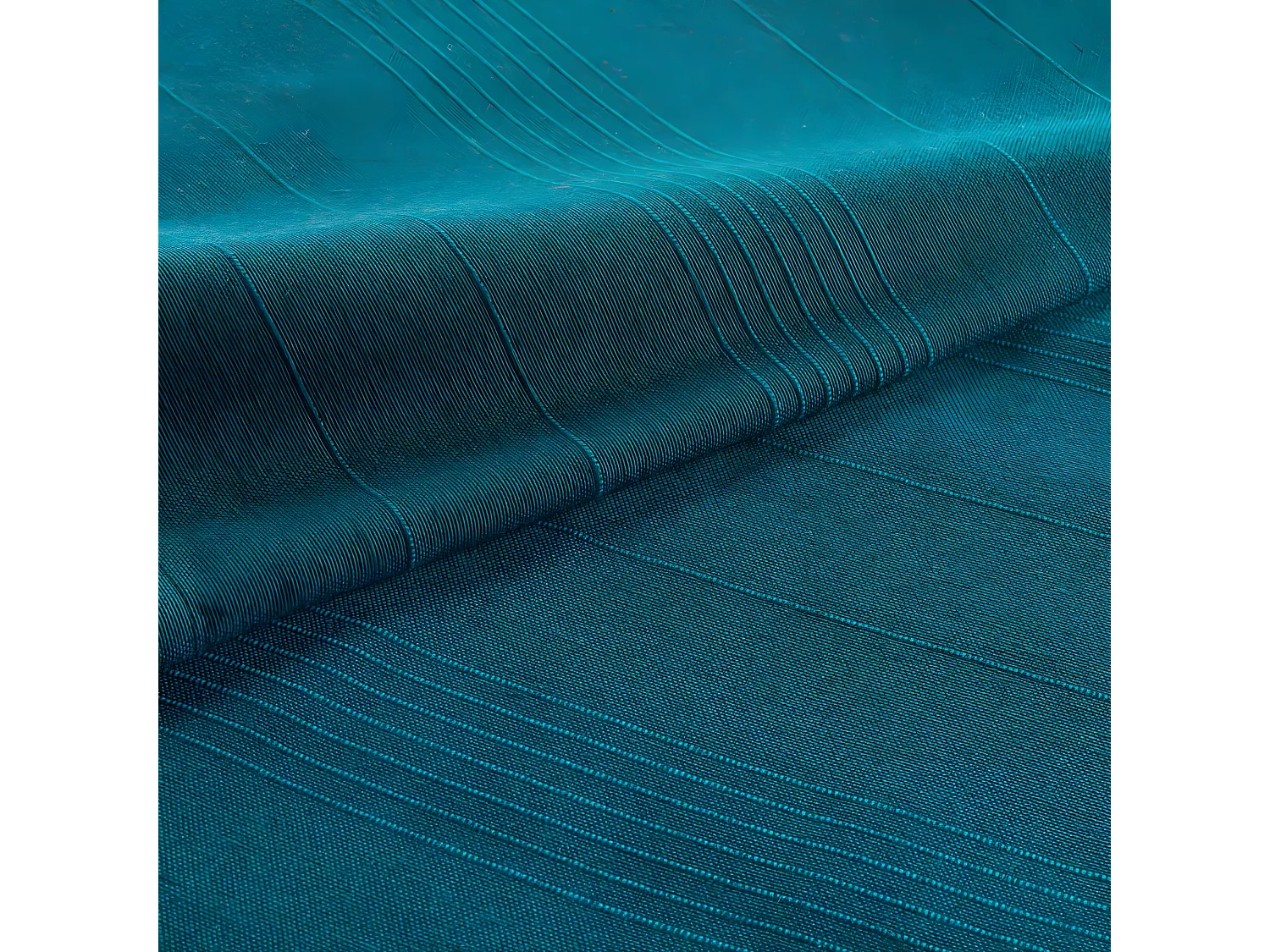 Plaid Uni en Coton "Lucile" 180x220cm Bleu