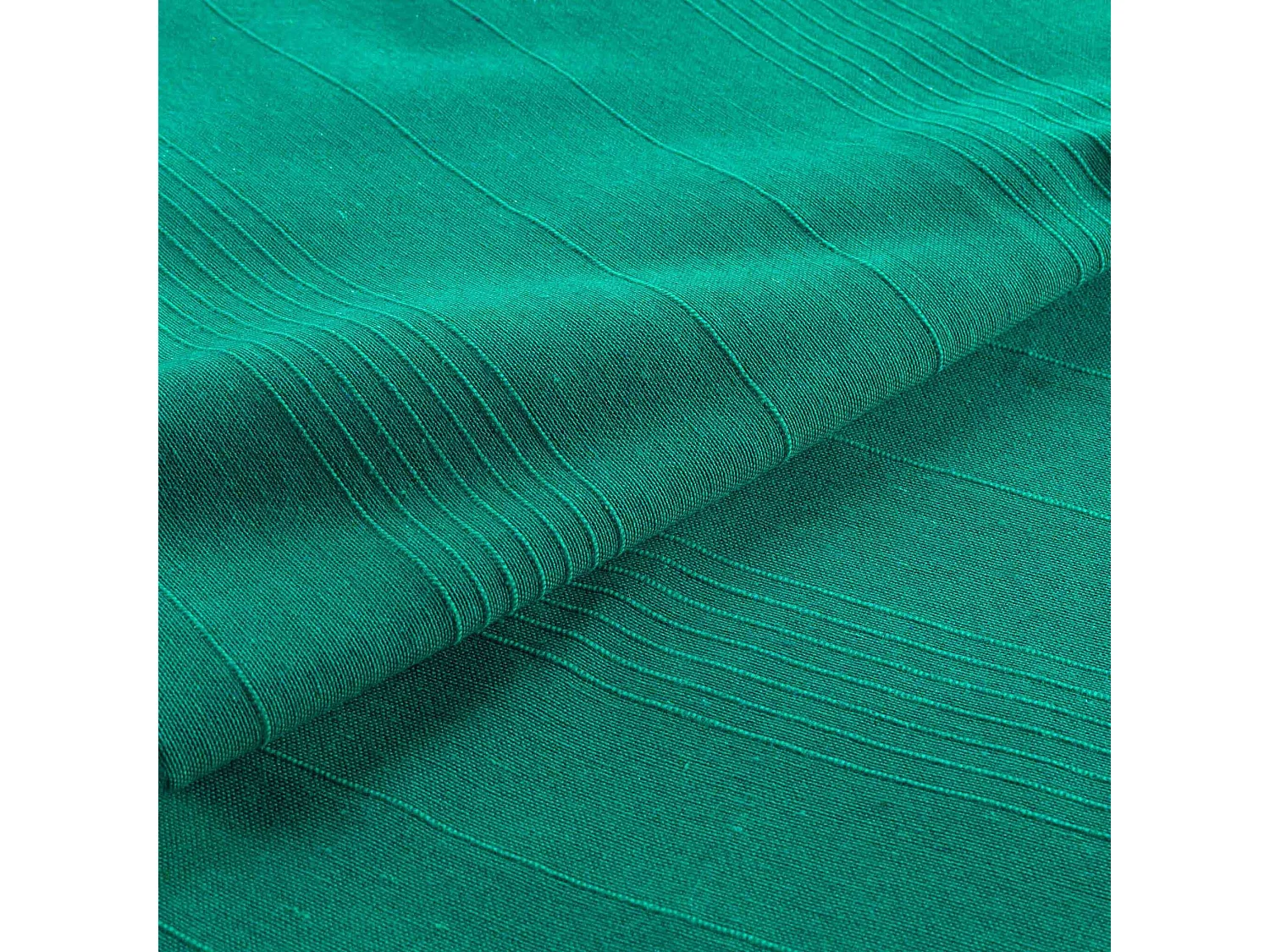 Plaid Uni en Coton "Lucile" 220x240cm Emeraude