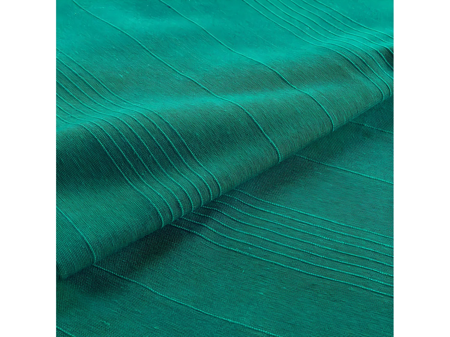 Plaid Uni en Coton "Lucile" 220x240cm Emeraude