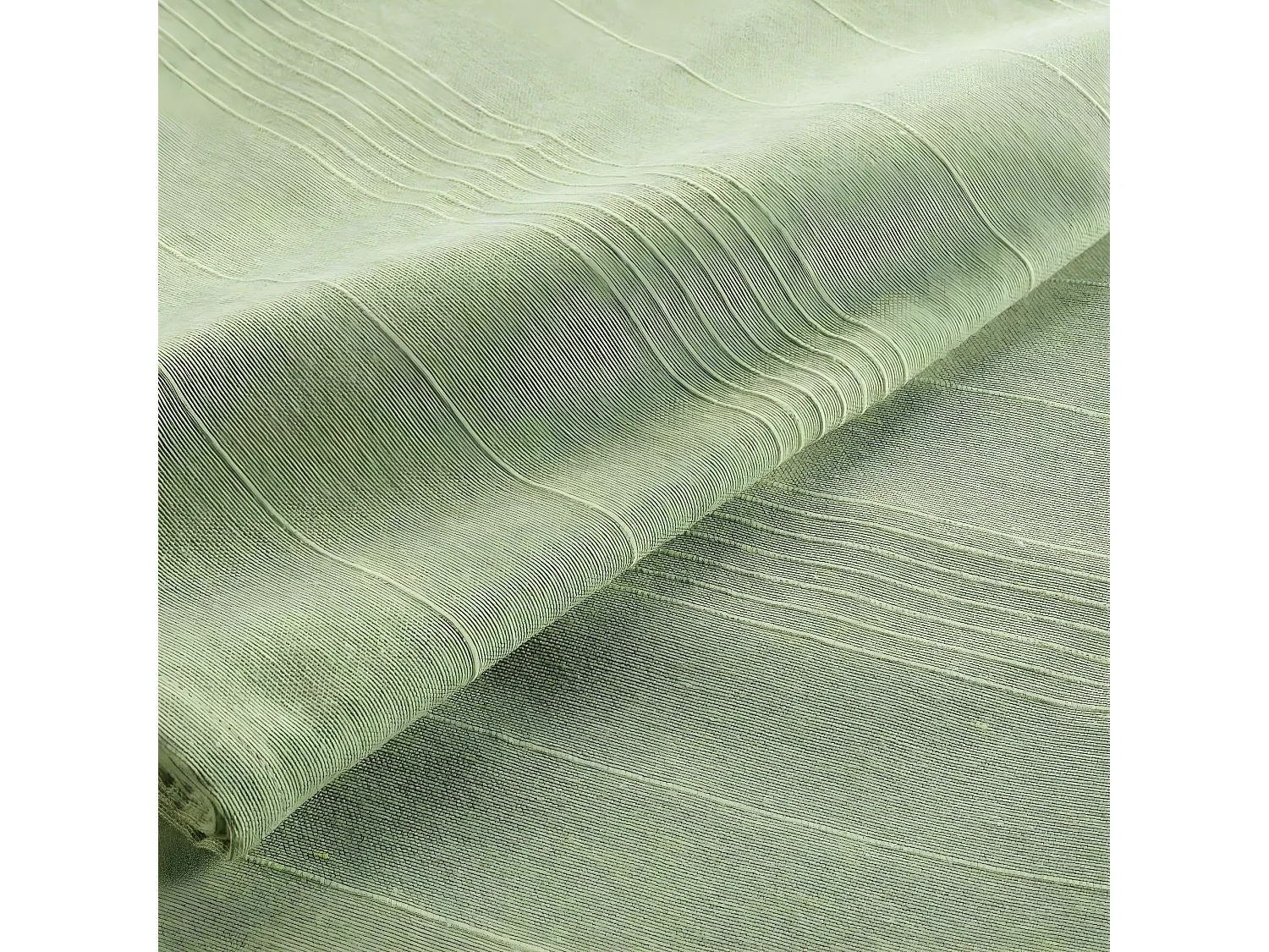 Plaid Uni en Coton "Lucile" 180x220cm Vert