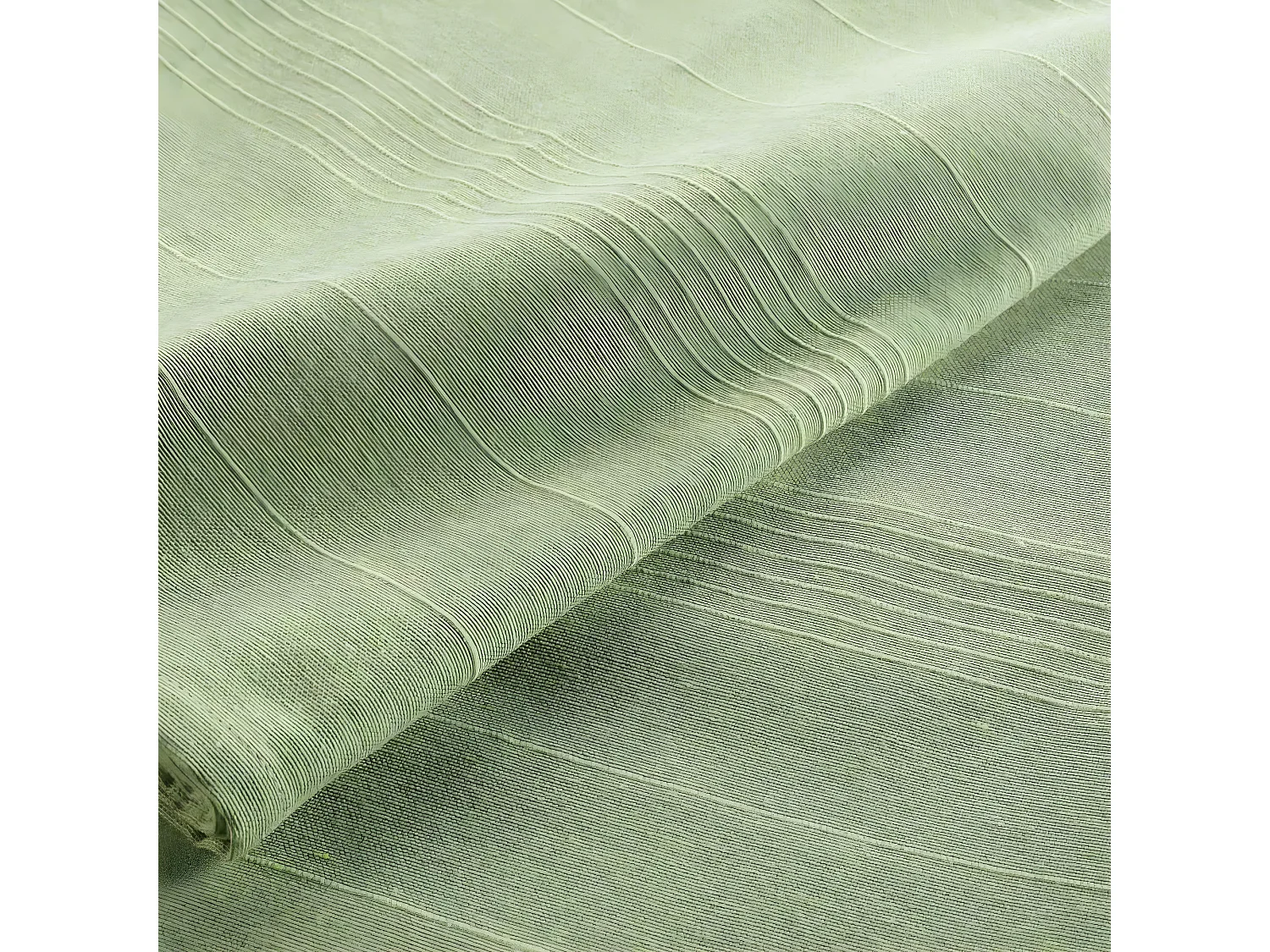 Plaid Uni en Coton "Lucile" 220x240cm Vert