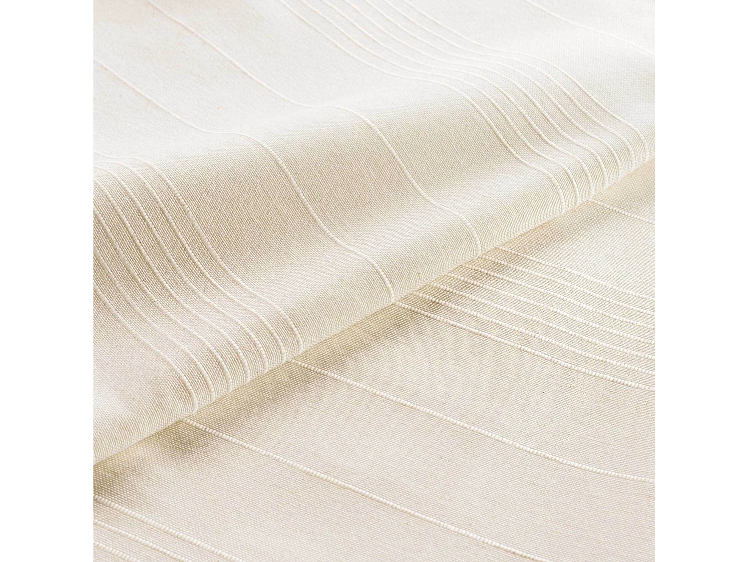 Plaid Uni en Coton "Lucile" 180x220cm Naturel