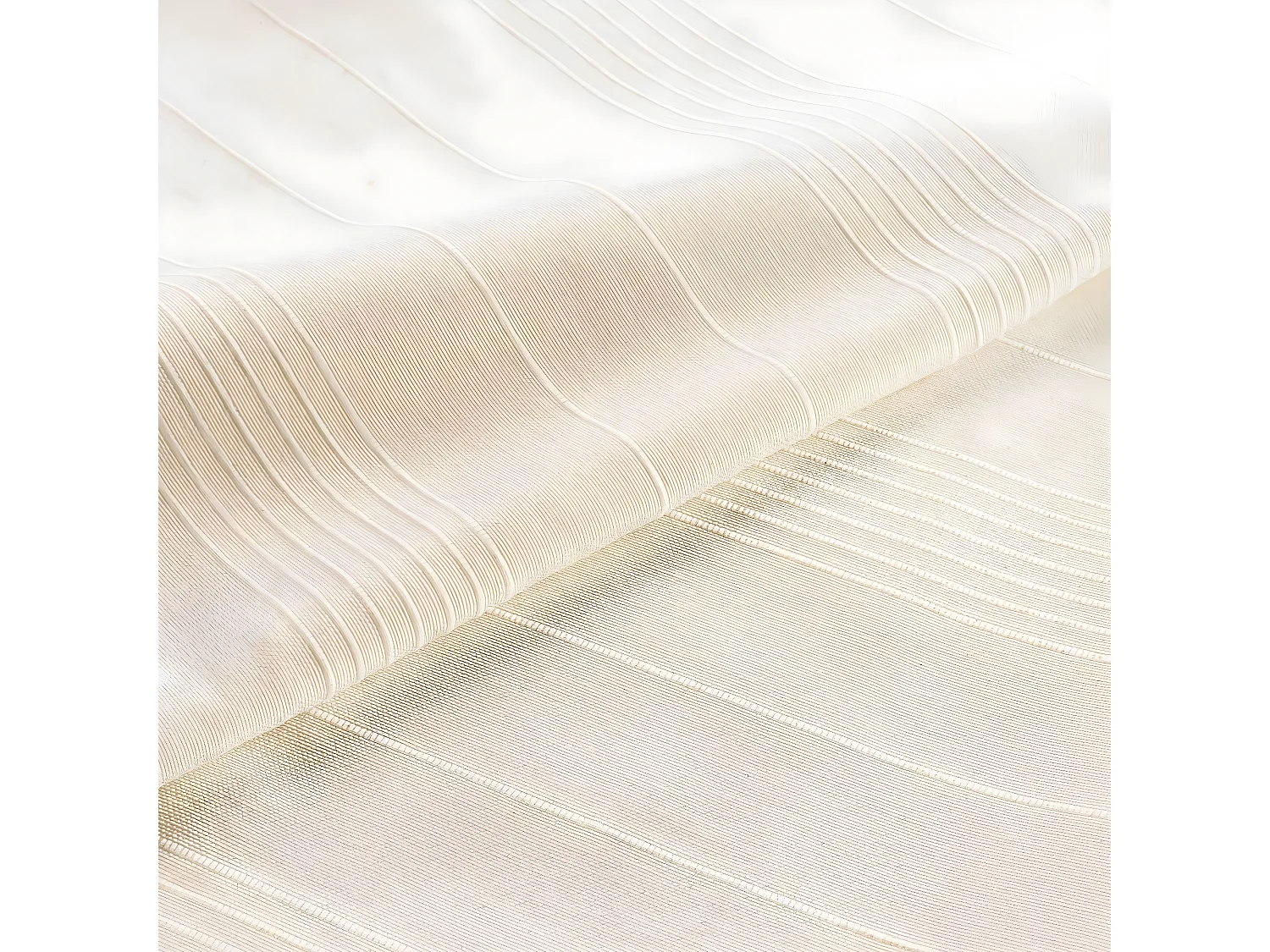 Plaid Uni en Coton "Lucile" 180x220cm Naturel