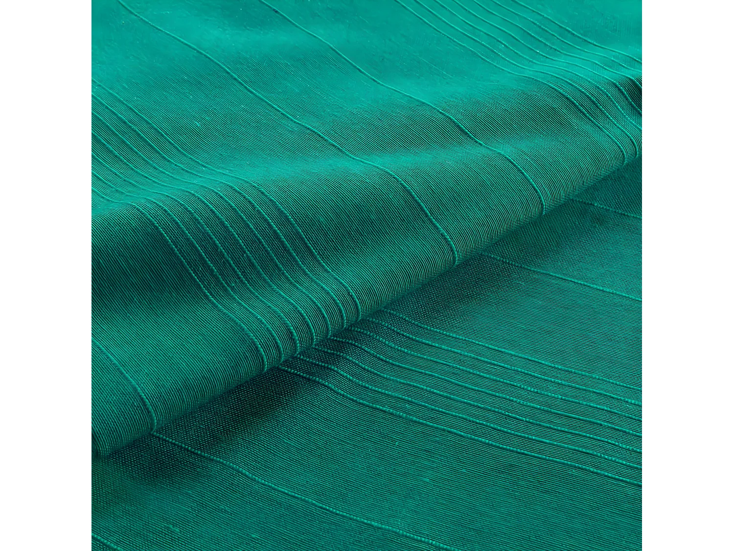 Plaid Uni en Coton "Lucile" 180x220cm Emeraude