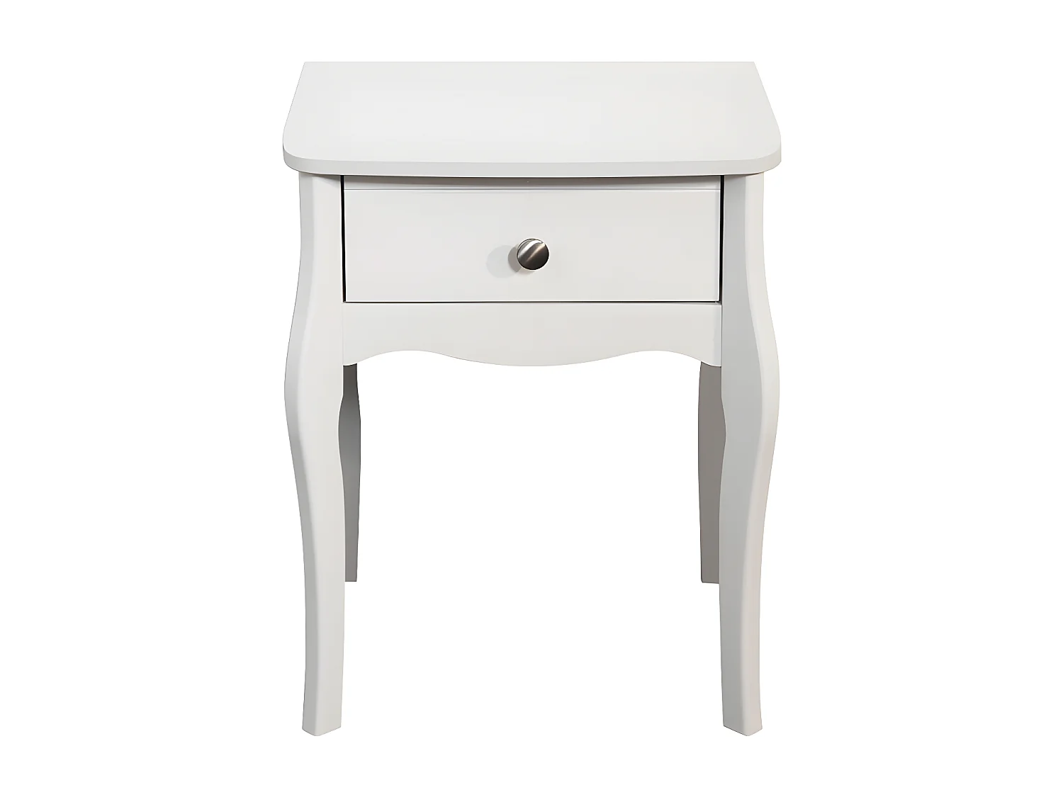 Baroque Nachtschrank mit 1 Schublade in weiss.