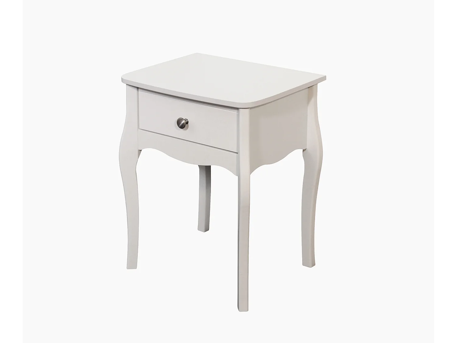 Baroque Nachtschrank mit 1 Schublade in weiss.