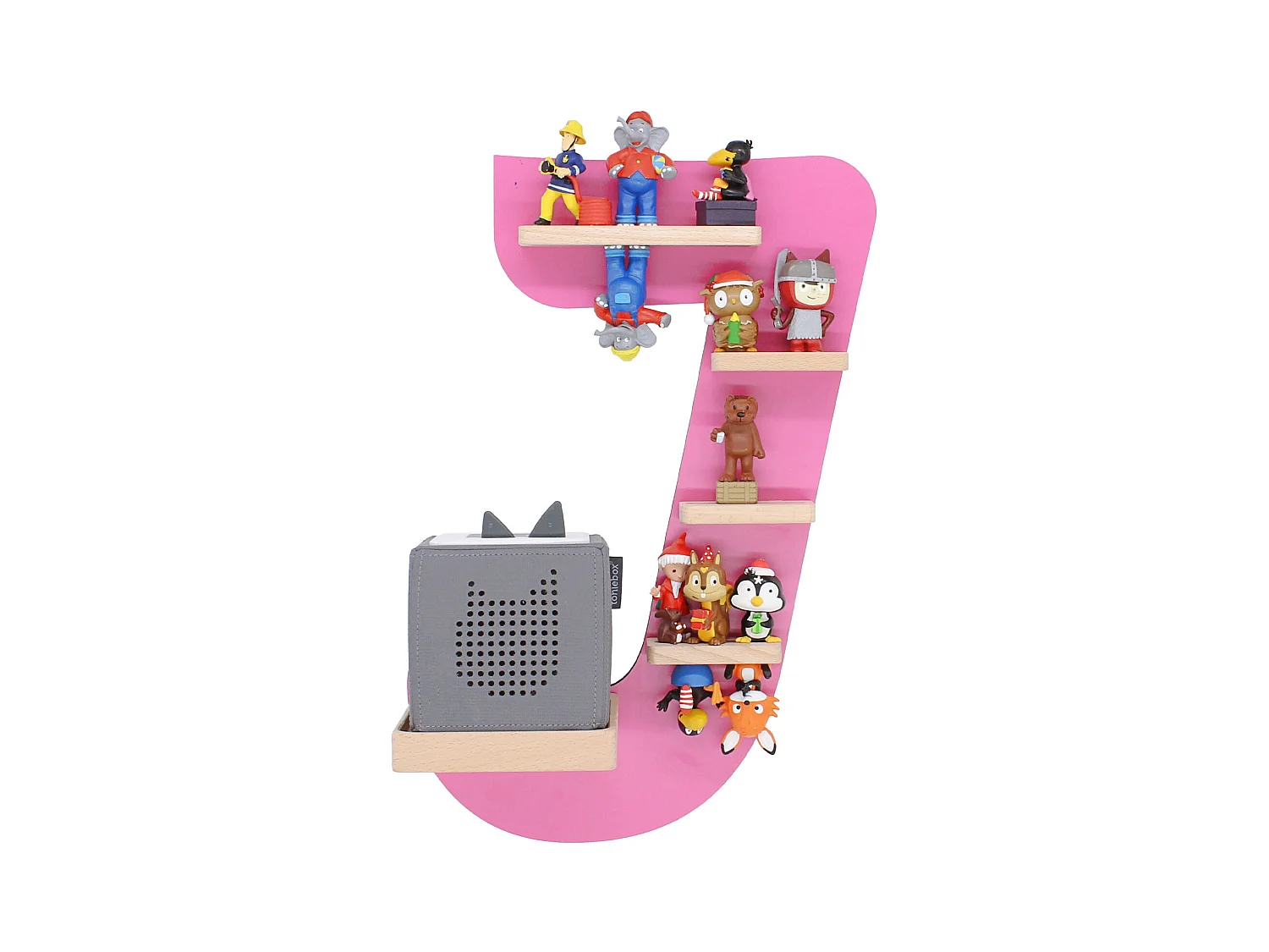 Wall Rack BOARTI Buchstabe Pink H. 47 x W. 32 x D. 19 cm