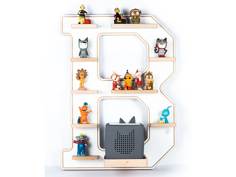 Holz Regal Buchstabe B für Toniebox Tonies Figuren