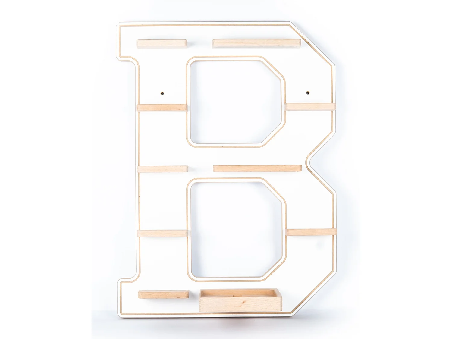 Wall Rack BOARTI Buchstabe White H. 54 x W. 41 x D. 19 cm