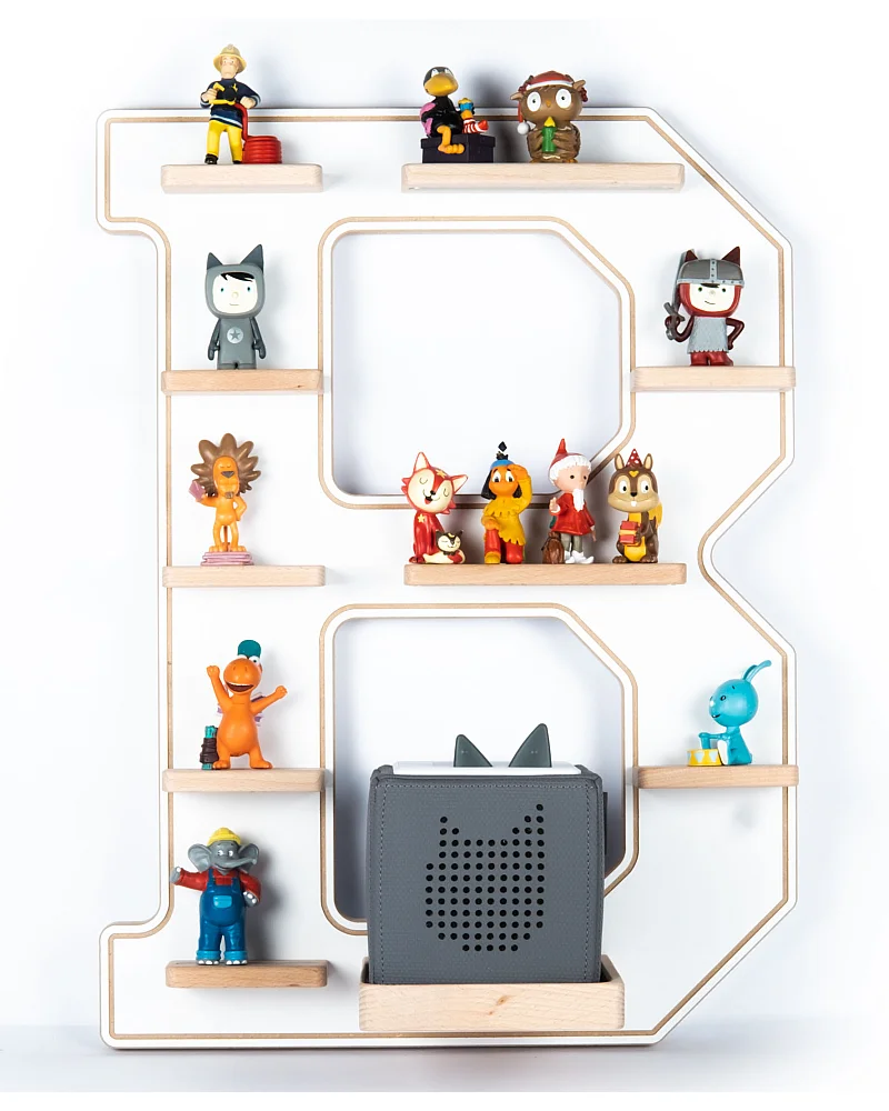 Holz Regal Buchstabe B für Toniebox Tonies Figuren