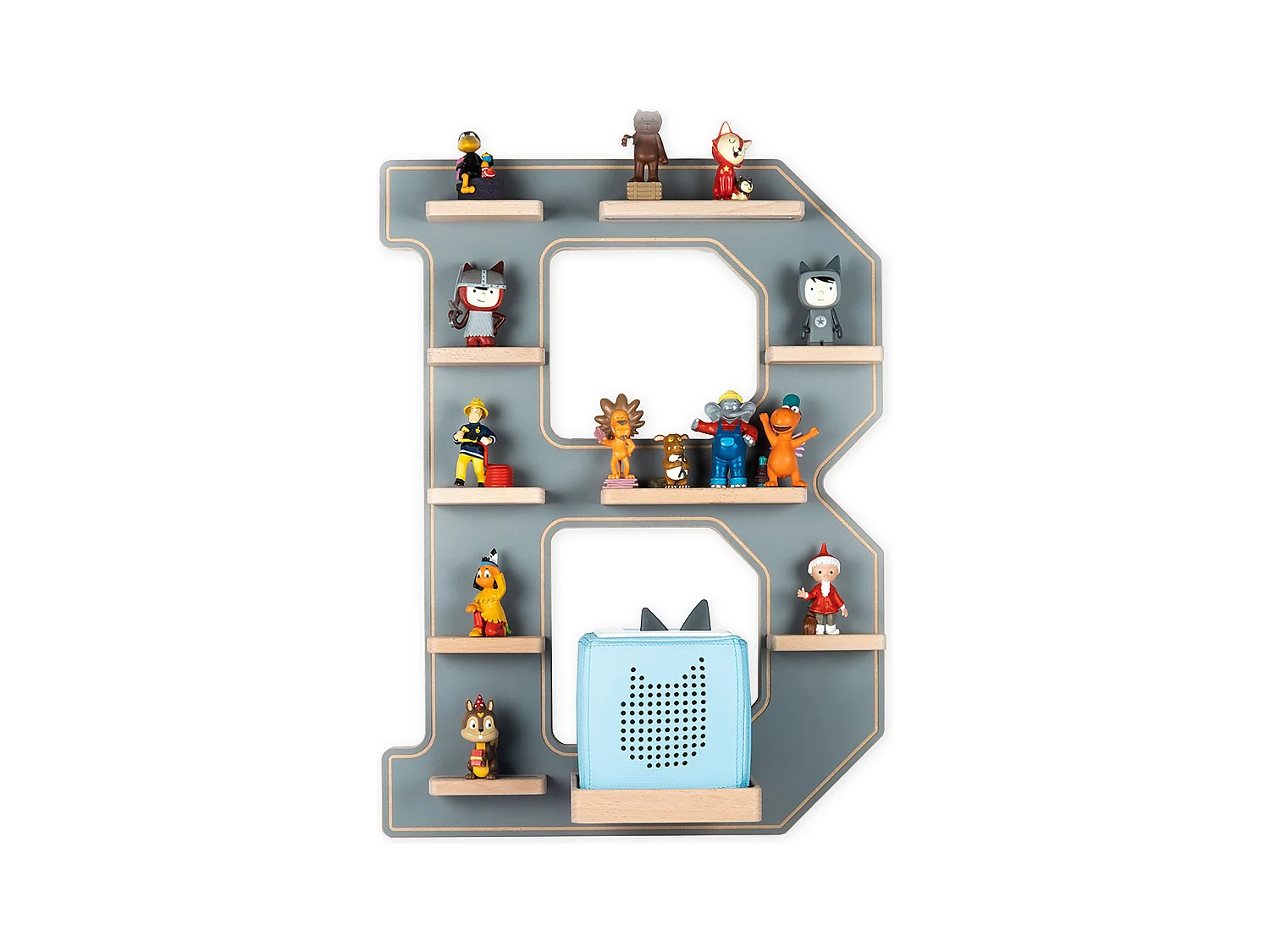 Holz Regal Buchstabe B für Toniebox Tonies Figuren