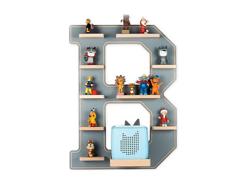 Wall Rack BOARTI Buchstabe Gray H. 54 x W. 41 x D. 19 cm
