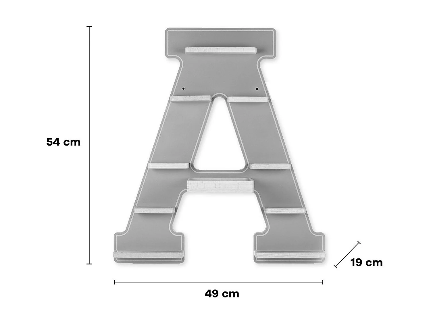 Holz Regal Buchstabe A für Toniebox Tonies Figuren