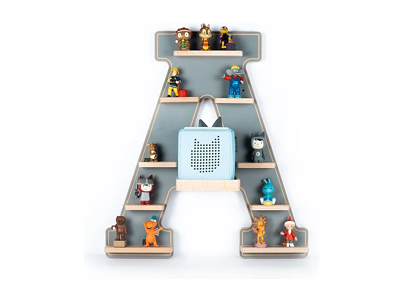 Wall Rack BOARTI Buchstabe Gray H. 54 x W. 49 x D. 19 cm