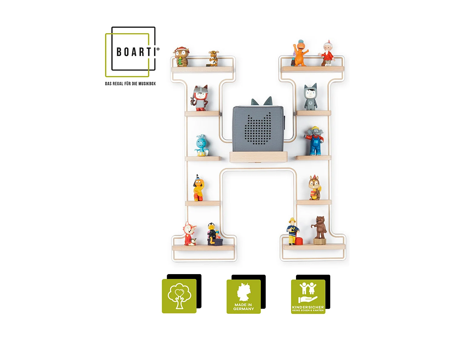 Wall Rack BOARTI Buchstabe White H. 54 x W. 46 x D. 19 cm