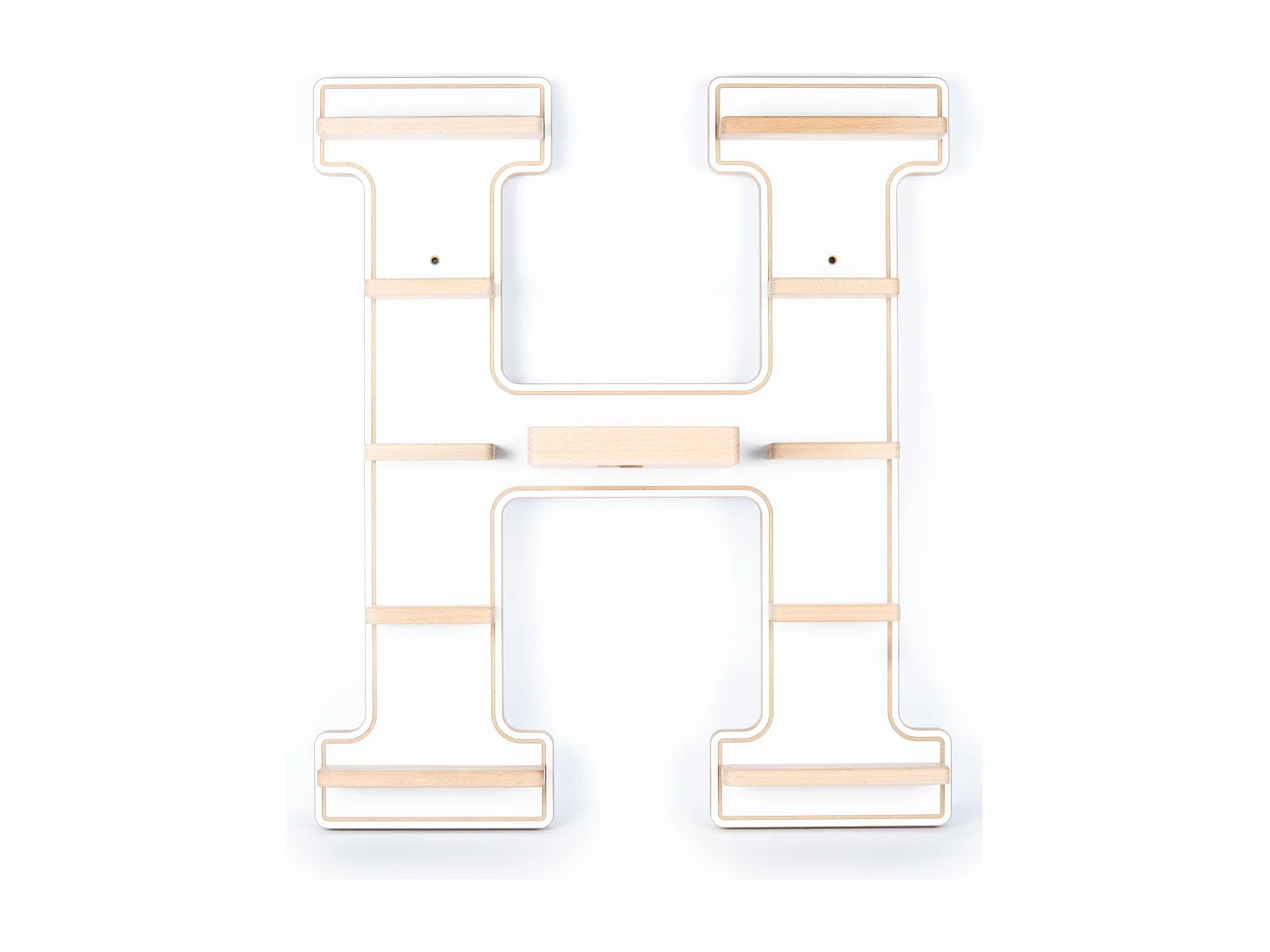 Wall Rack BOARTI Buchstabe White H. 54 x W. 46 x D. 19 cm