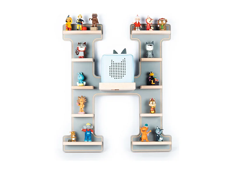 Wall Rack BOARTI Buchstabe Gray H. 54 x W. 46 x D. 19 cm