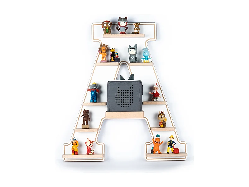 Holz Regal Buchstabe A für Toniebox Tonies Figuren