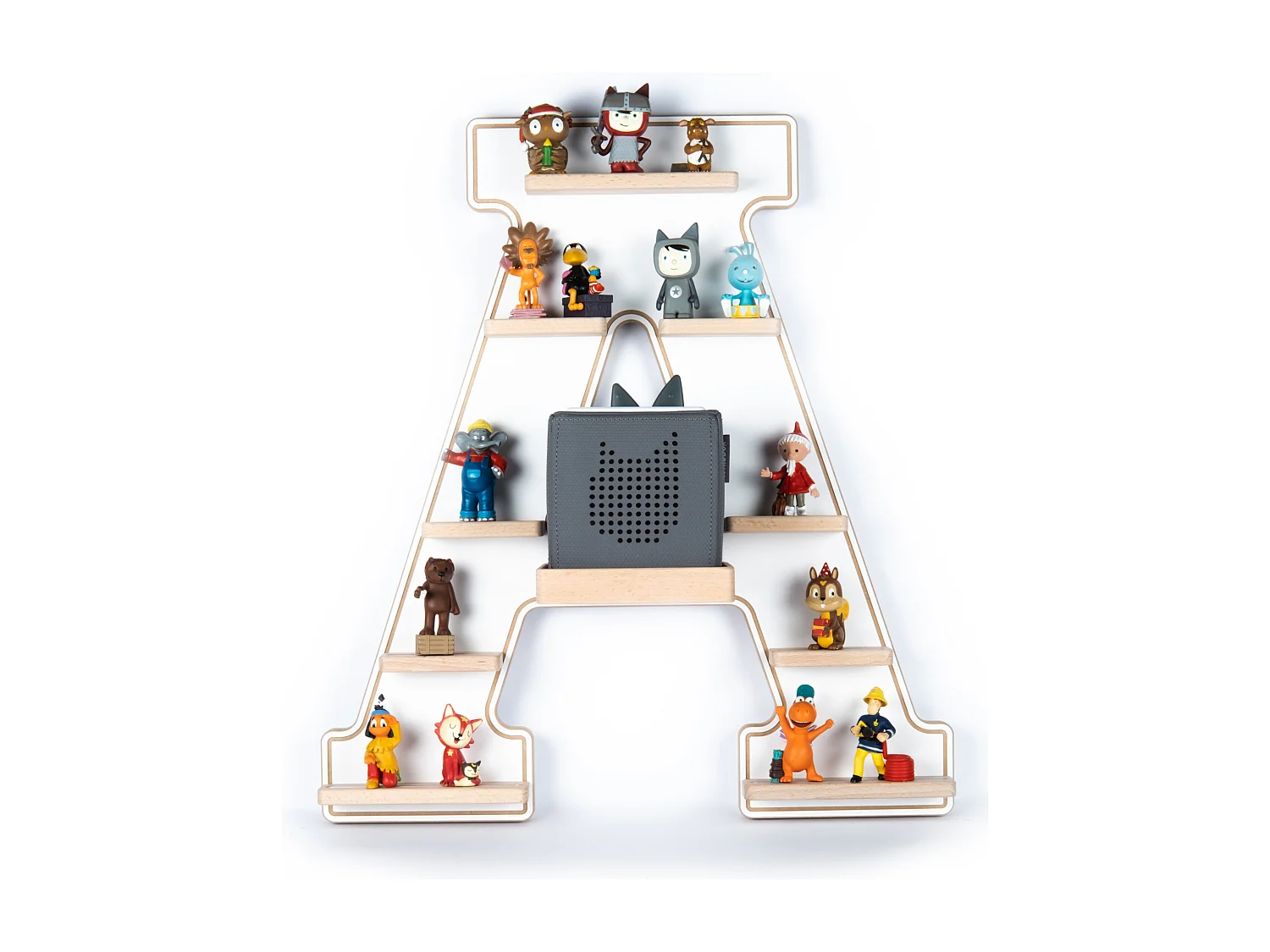 Holz Regal Buchstabe A für Toniebox Tonies Figuren
