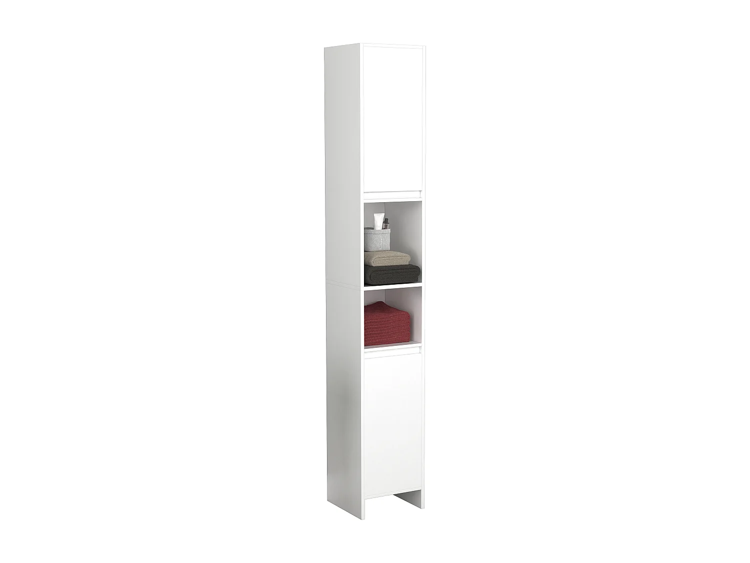 Bathroom furniture high cabinet Malira White H. 189 x W. 30 x D. 30 cm