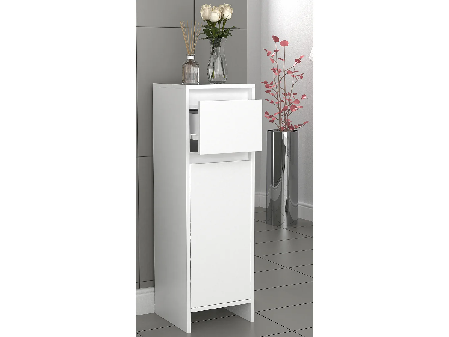 Bathroom furniture Midischrank Malira White H. 95 x W. 30 x D. 30 cm