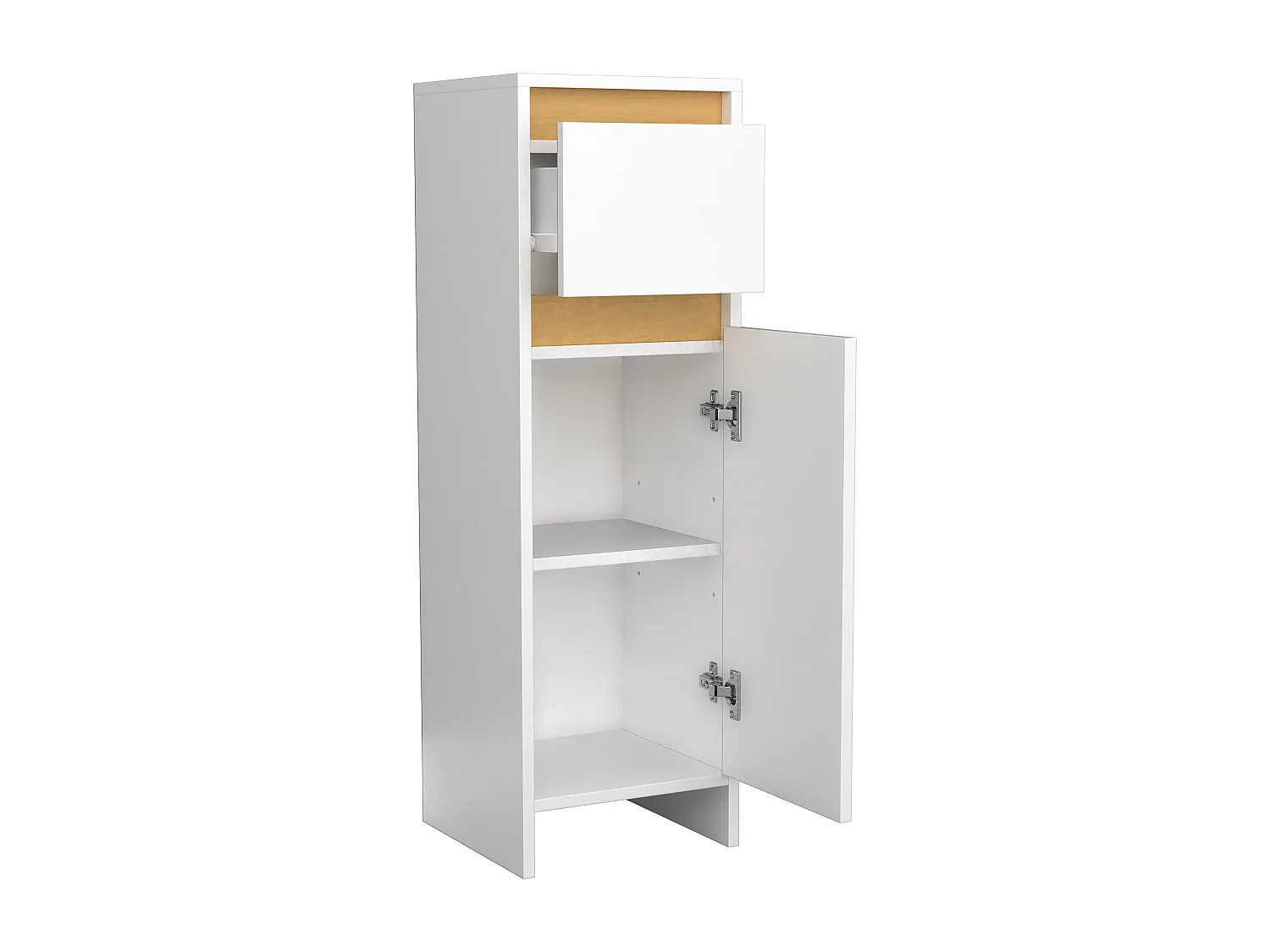 Bathroom furniture Midischrank Malira White / Honey oak H. 95 x W. 30 x D. 30 cm