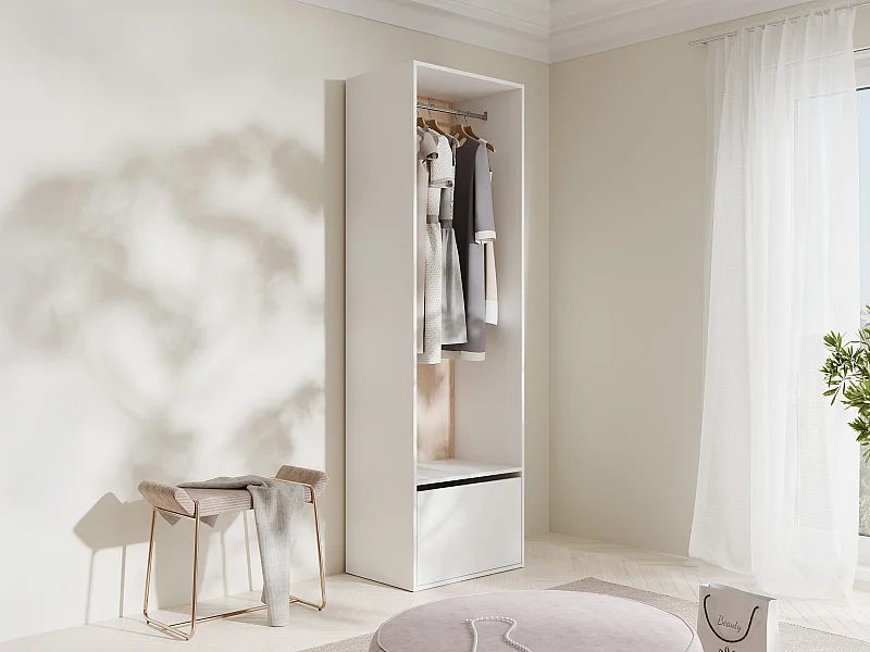 Dressing - L60 cm - Blanc et naturel - TAMOKA