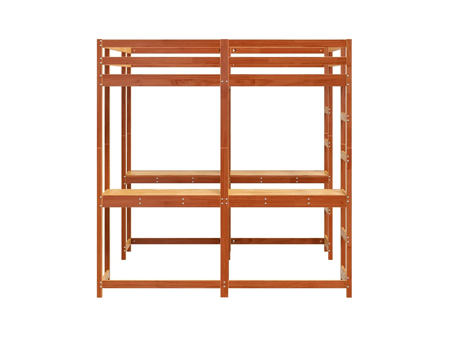 Lit superposé et bureau et échelle 180x200cm bois de pin massif