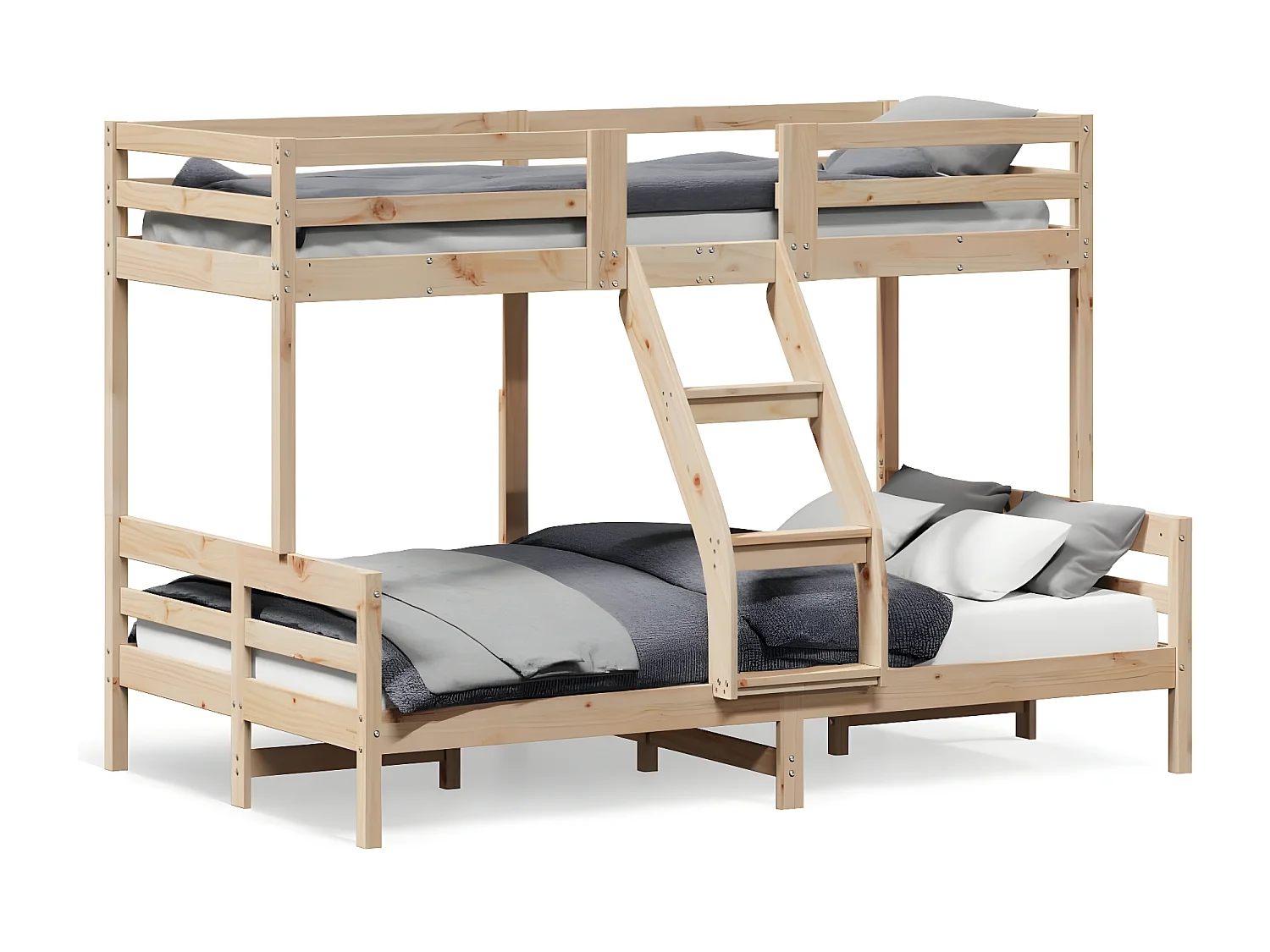 Lit superposé 90x200/120x200 cm bois de pin massif